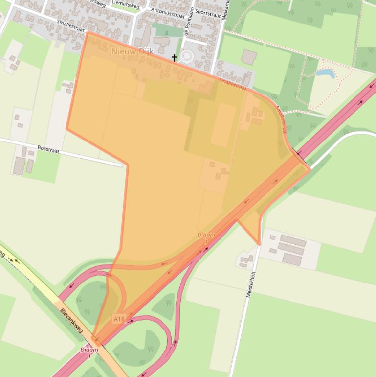 Kaart van postcodegebied 6942HD.