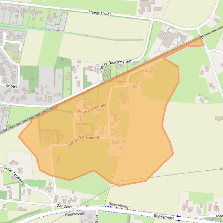 Kaart van postcodegebied 6942HZ.
