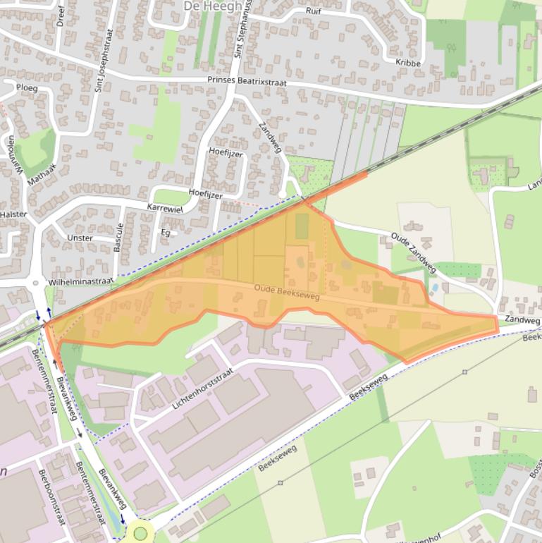 Kaart van postcodegebied 6942JA.
