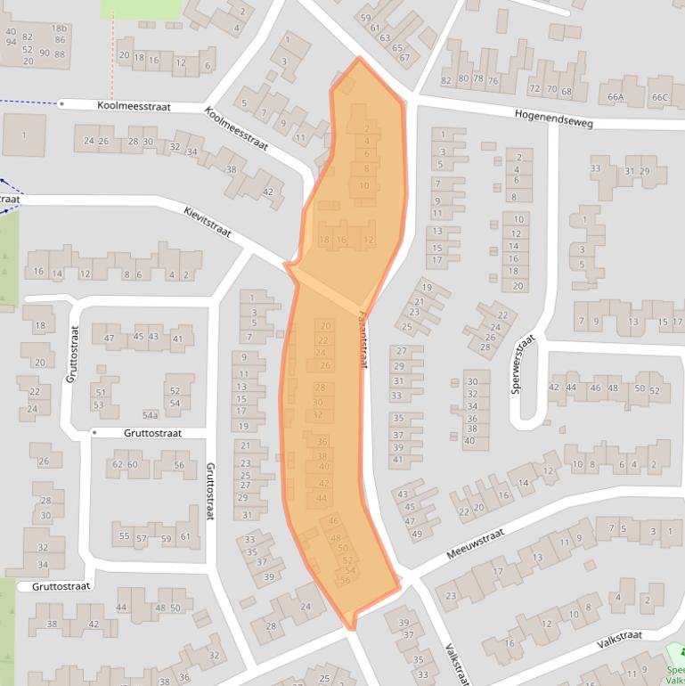 Kaart van postcodegebied 6942KE.
