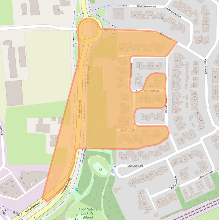 Kaart van postcodegebied 6942KH.