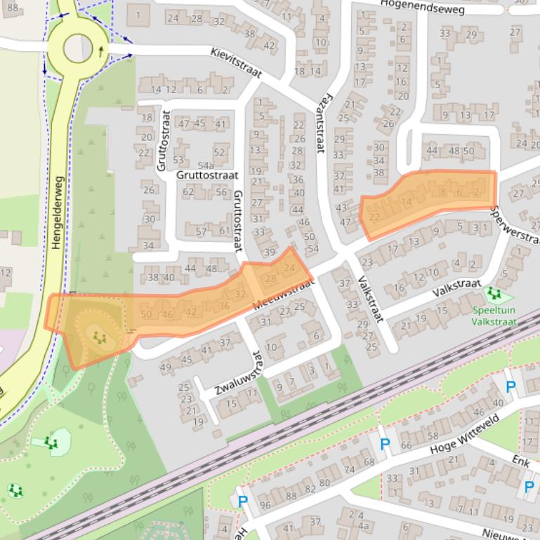 Kaart van postcodegebied 6942KL.