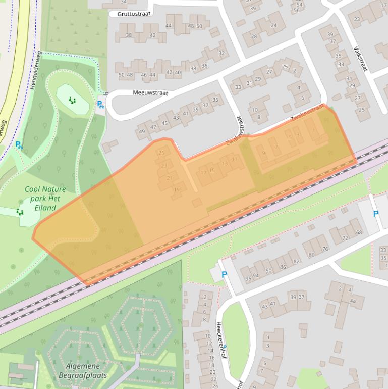 Kaart van postcodegebied 6942KM.