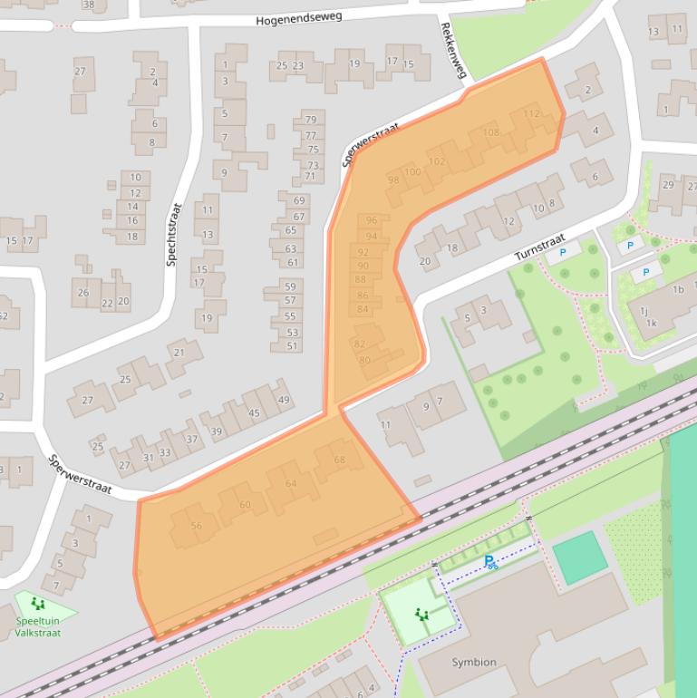 Kaart van postcodegebied 6942KZ.