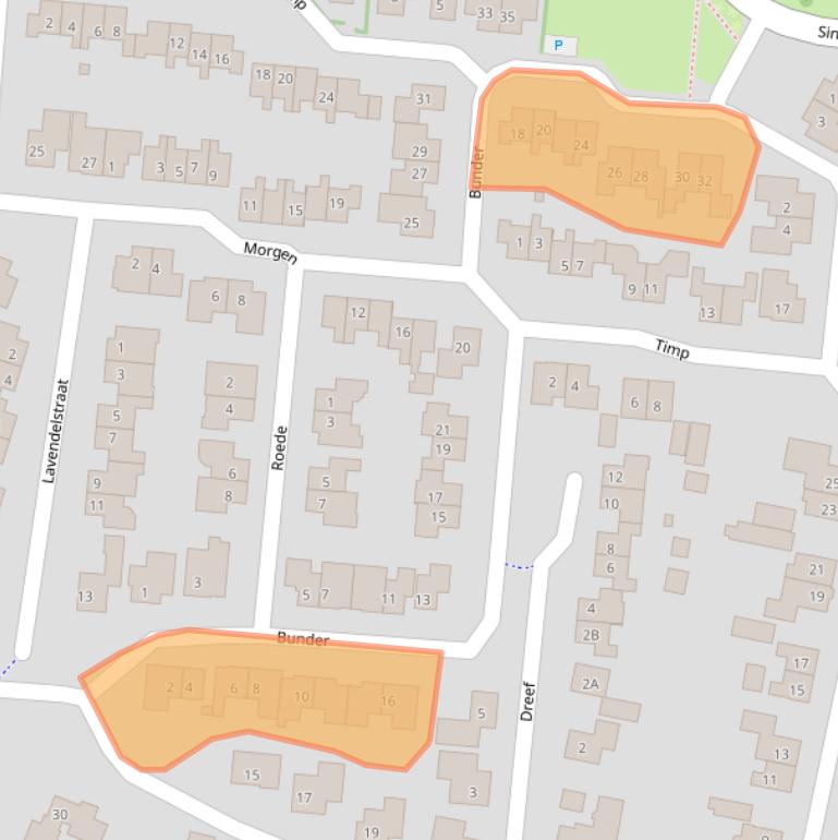 Kaart van postcodegebied 6942LB.