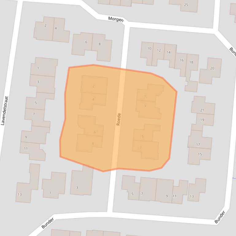 Kaart van postcodegebied 6942LC.