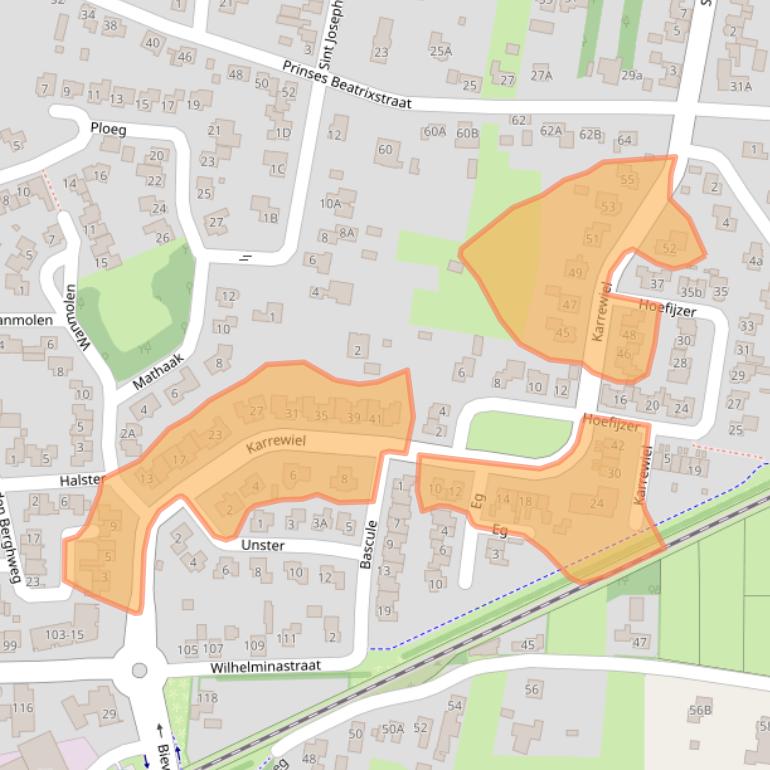 Kaart van postcodegebied 6942LK.