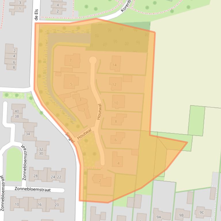 Kaart van postcodegebied 6942ML.