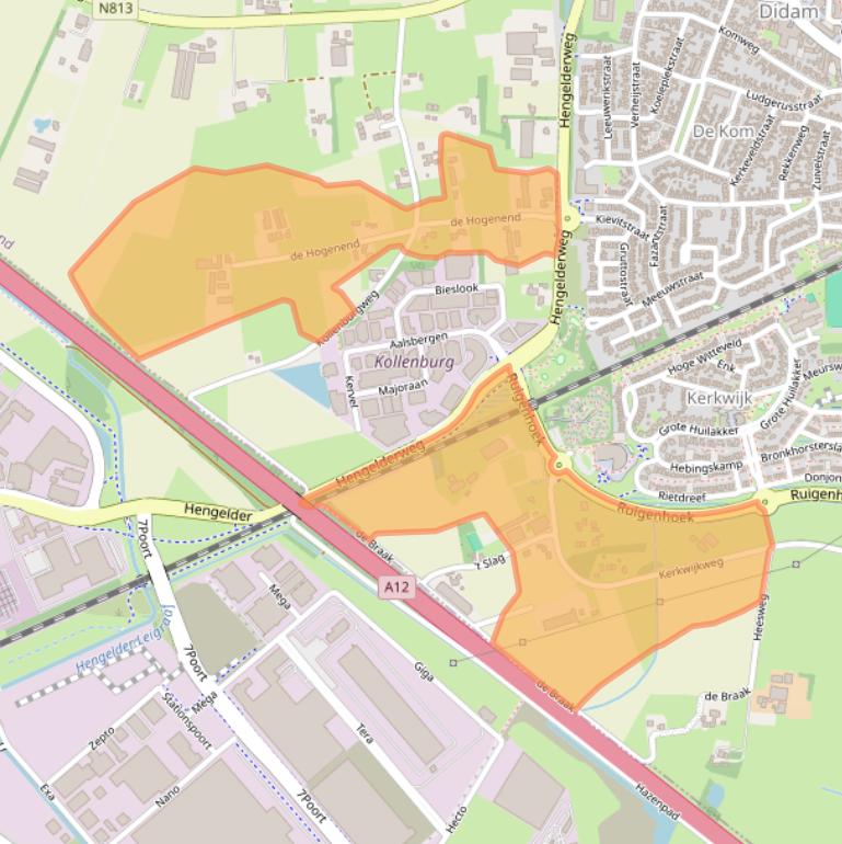 Kaart van postcodegebied 6942ND.