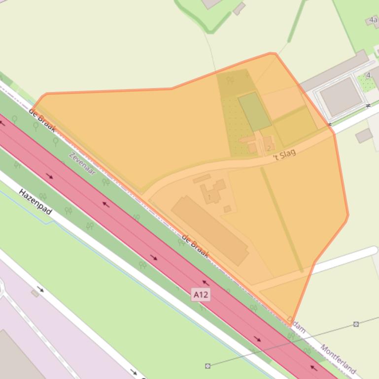 Kaart van postcodegebied 6942NE.