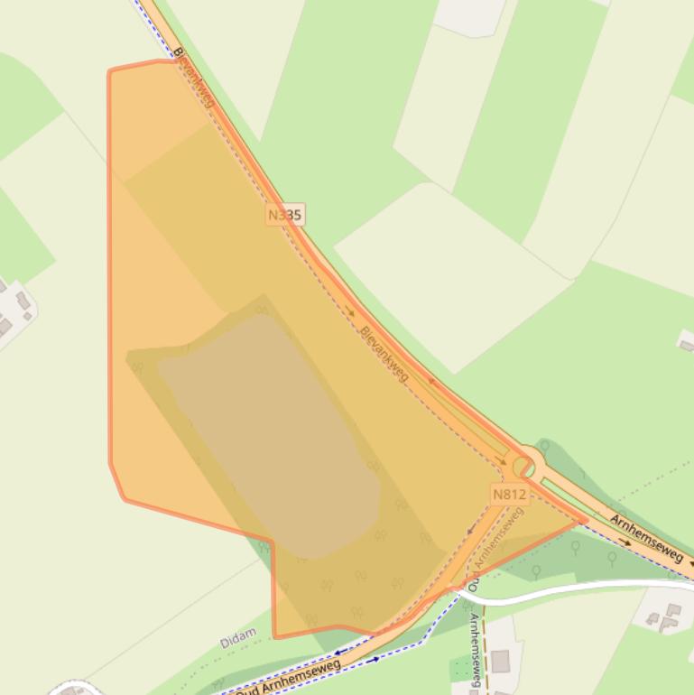 Kaart van postcodegebied 6942NH.