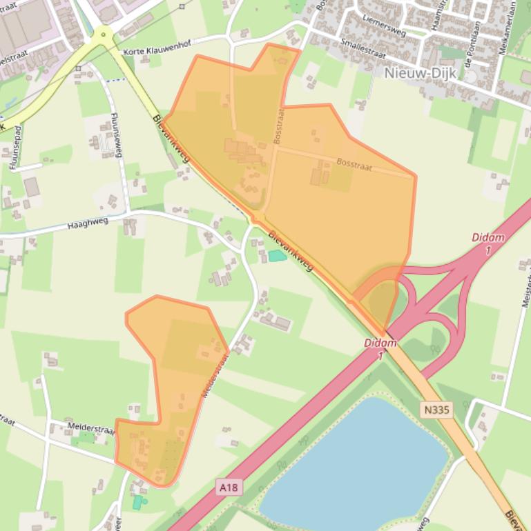 Kaart van postcodegebied 6942NL.