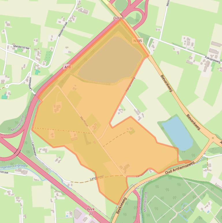 Kaart van postcodegebied 6942NN.