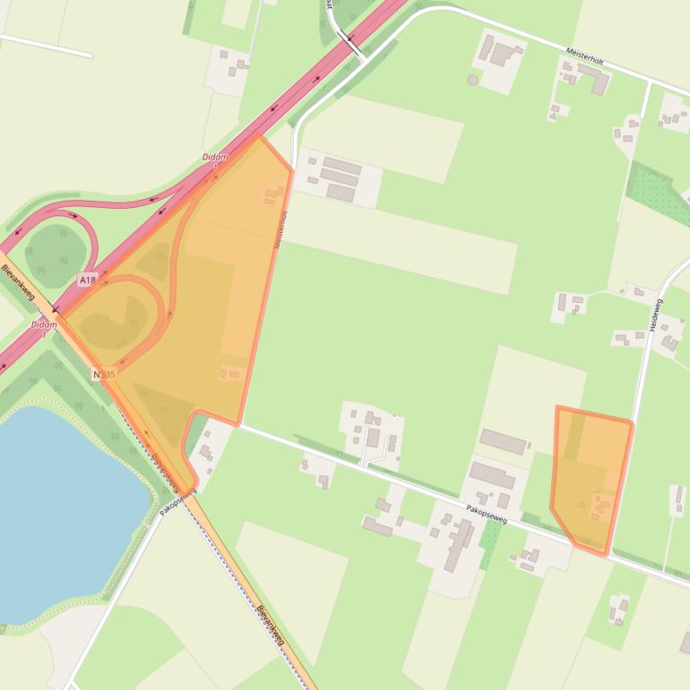 Kaart van postcodegebied 6942NT.