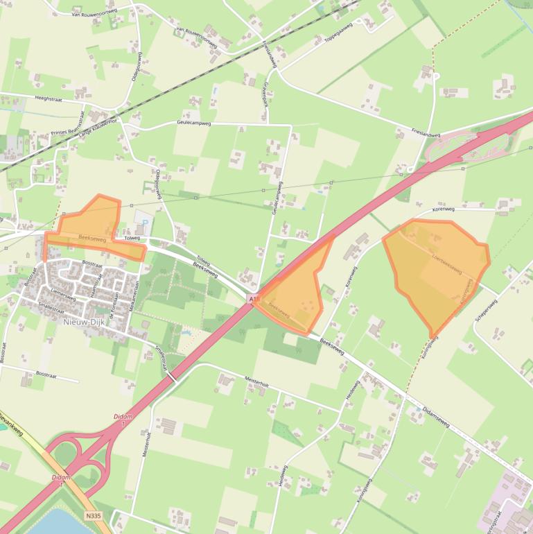 Kaart van postcodegebied 6942NW.