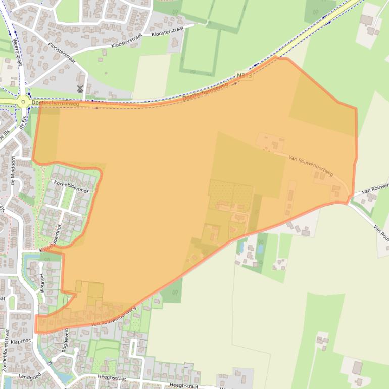 Kaart van postcodegebied 6942PH.