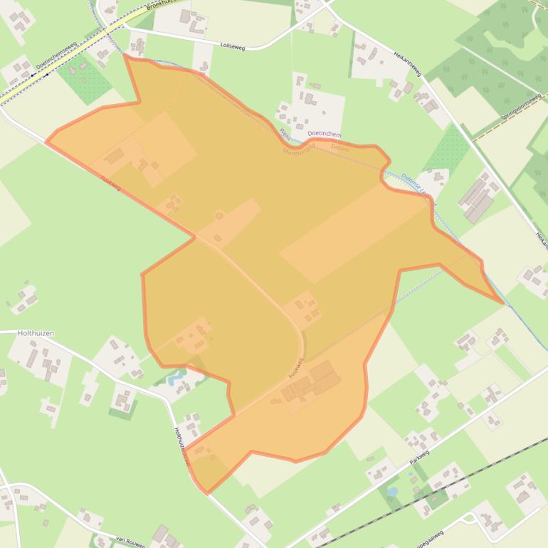 Kaart van postcodegebied 6942PN.