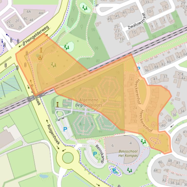 Kaart van postcodegebied 6942RB.