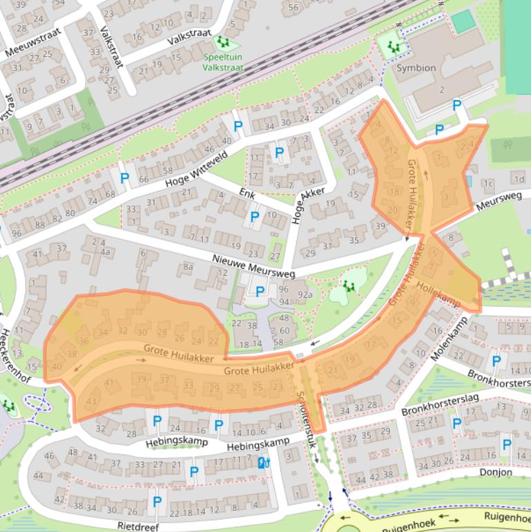 Kaart van postcodegebied 6942RC.