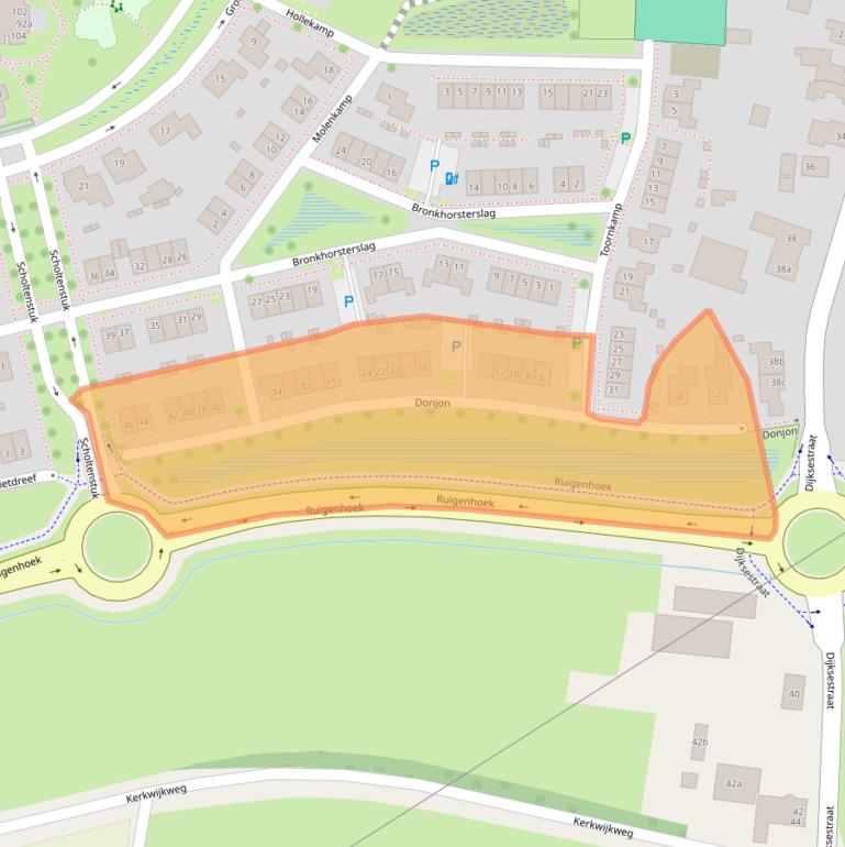 Kaart van postcodegebied 6942RP.