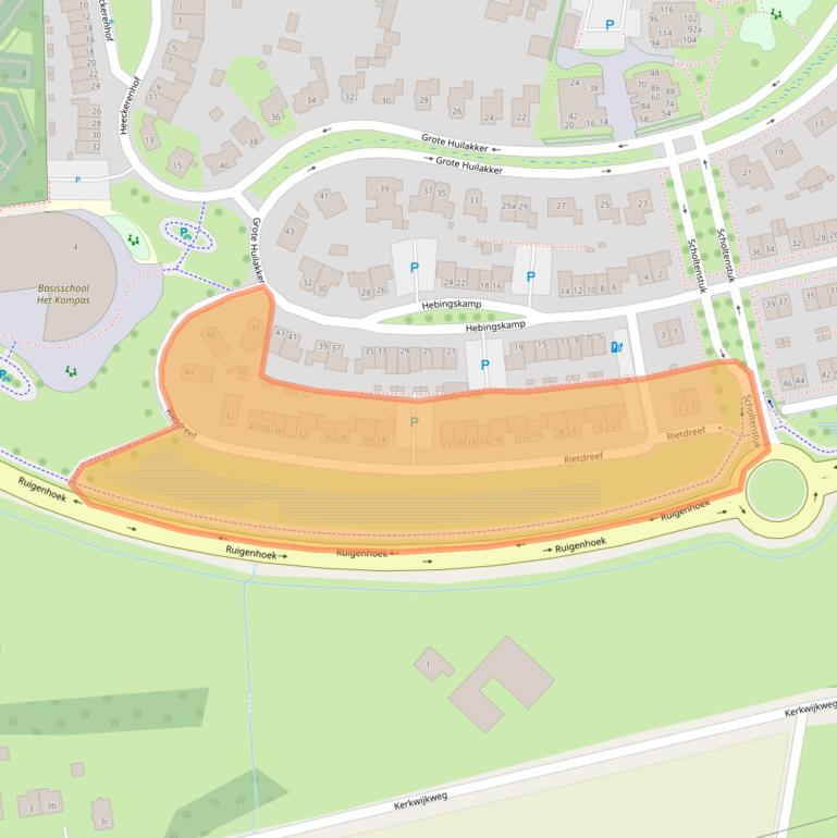 Kaart van postcodegebied 6942RT.