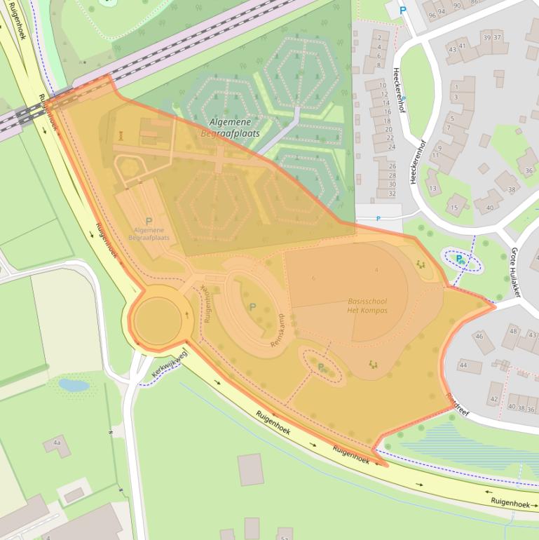 Kaart van postcodegebied 6942RZ.