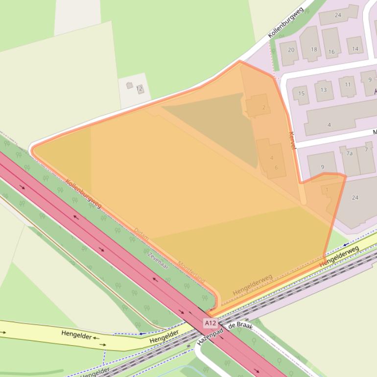 Kaart van postcodegebied 6942SC.