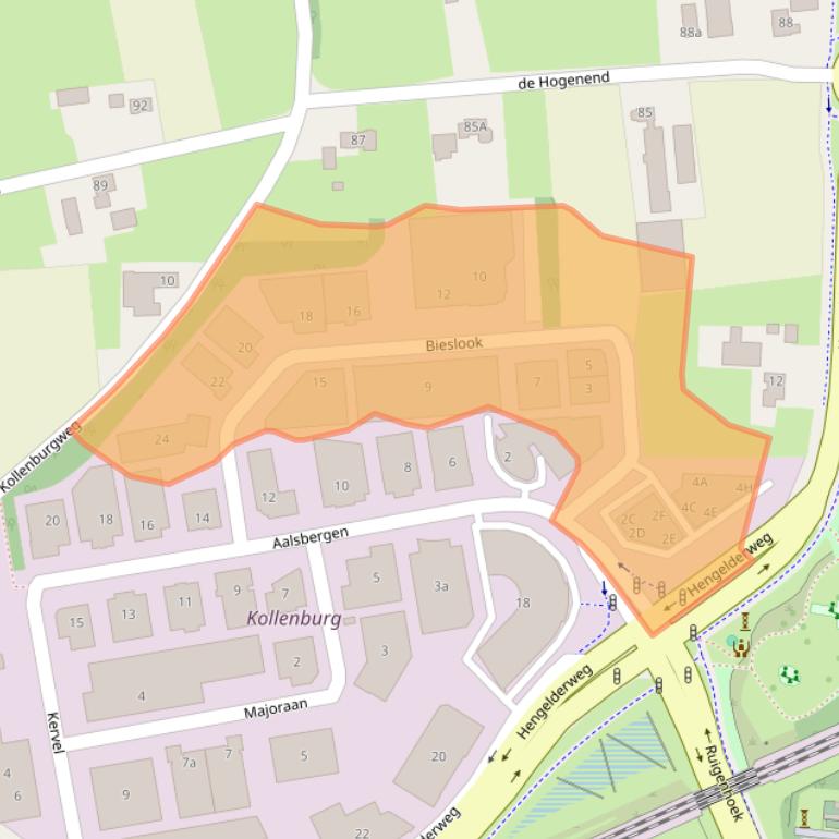 Kaart van postcodegebied 6942SG.