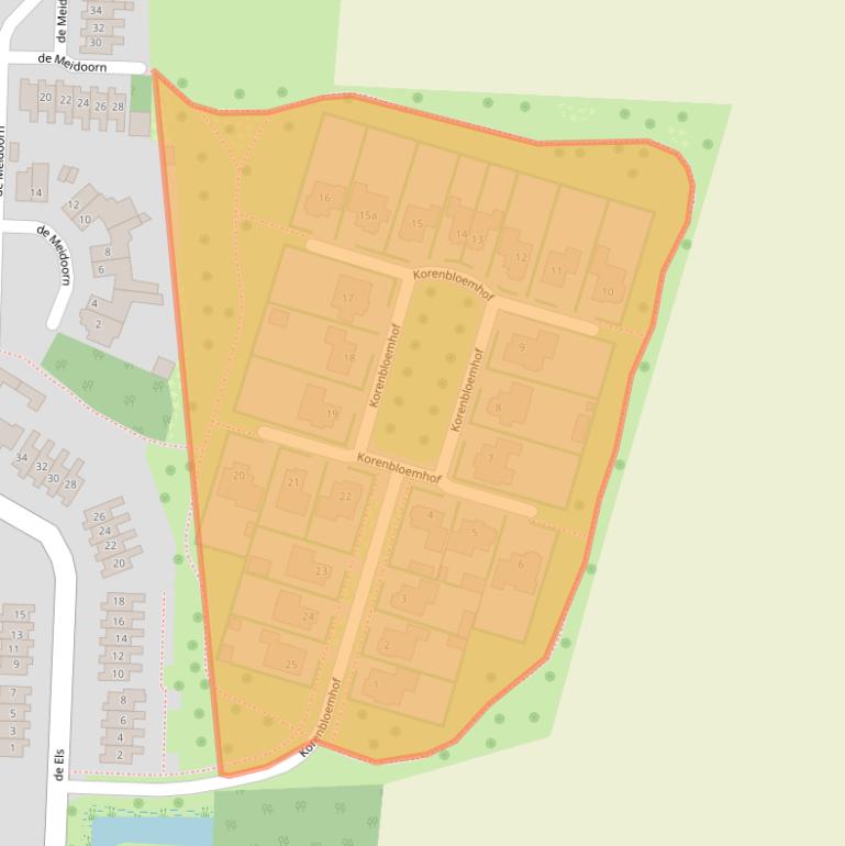 Kaart van postcodegebied 6942TB.