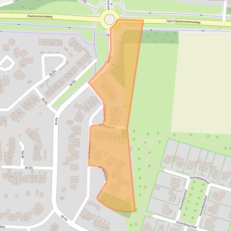 Kaart van postcodegebied 6942TD.