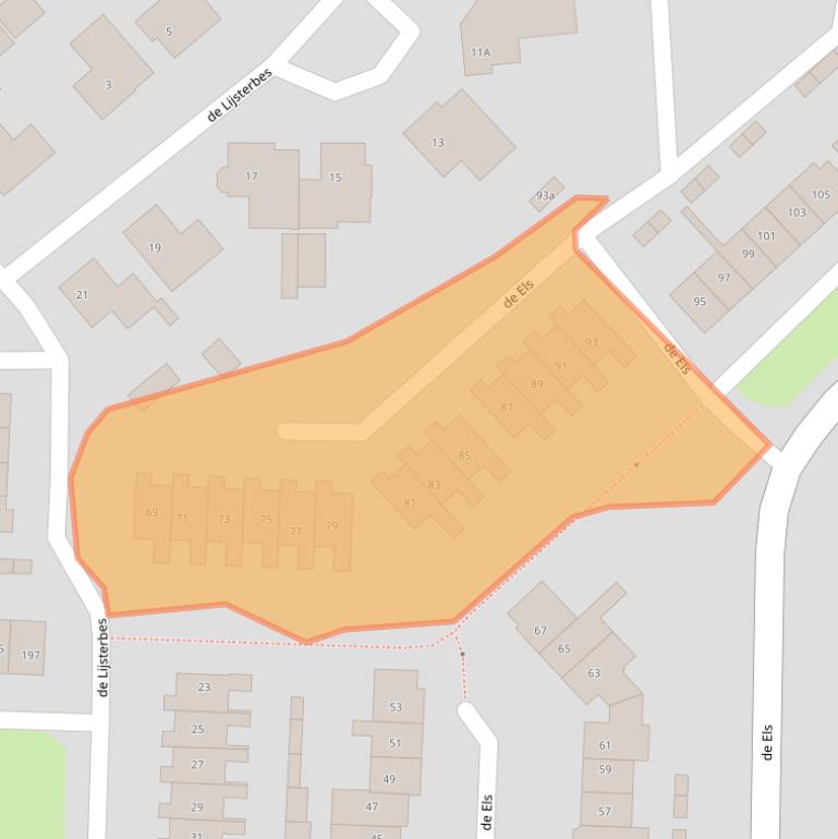 Kaart van postcodegebied 6942TH.