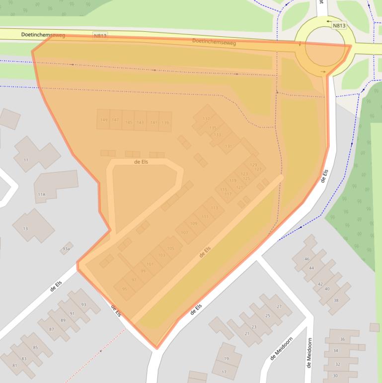 Kaart van postcodegebied 6942TJ.