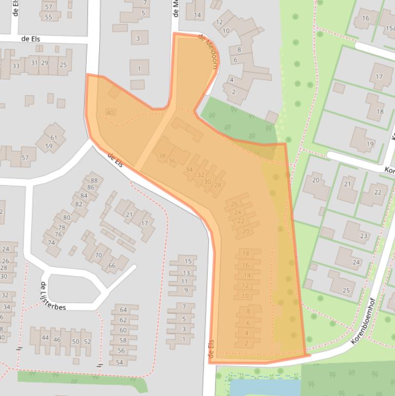 Kaart van postcodegebied 6942TK.