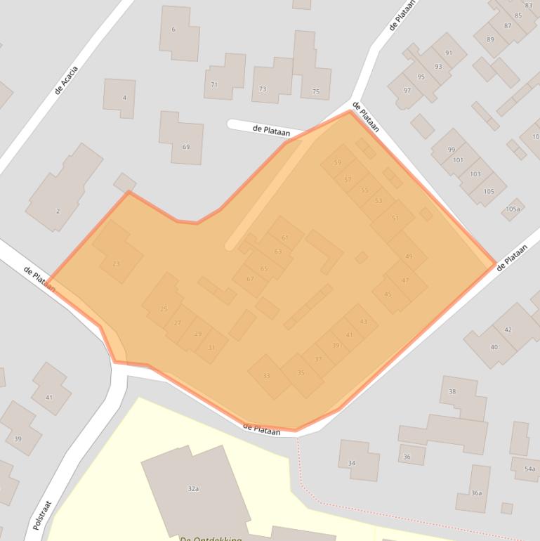 Kaart van postcodegebied 6942TZ.