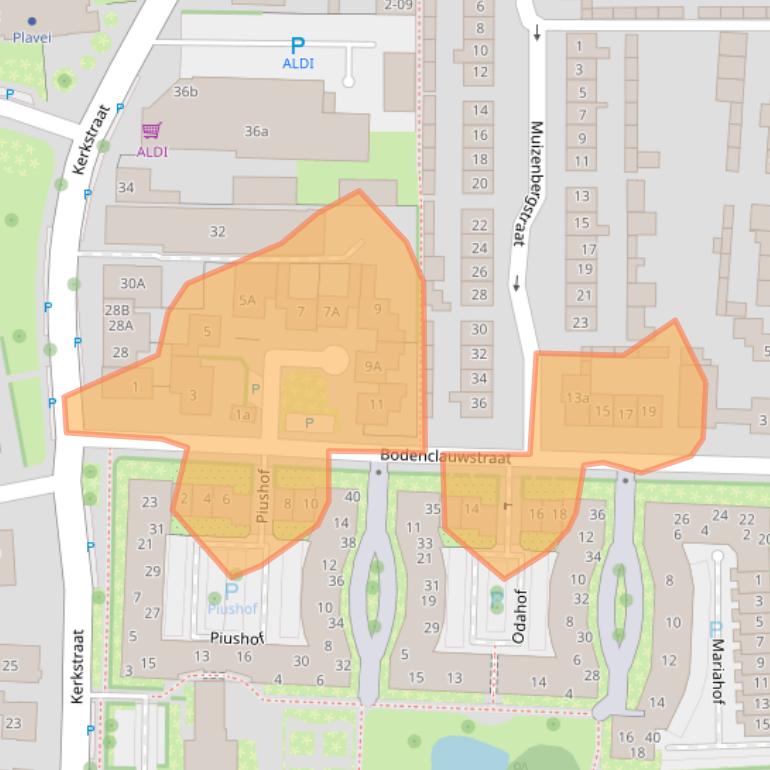 Kaart van postcodegebied 6942VH.