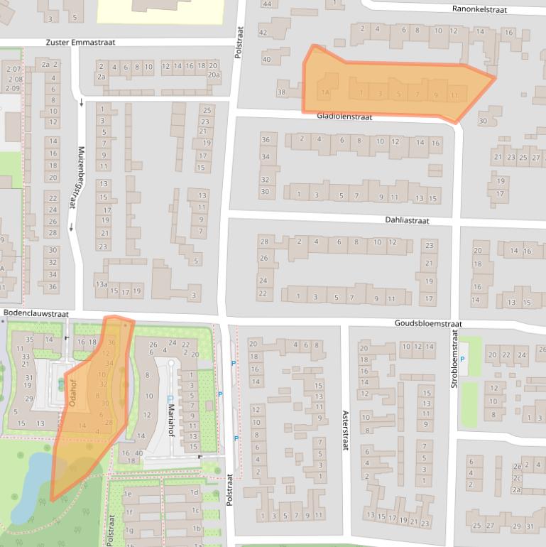 Kaart van postcodegebied 6942VN.