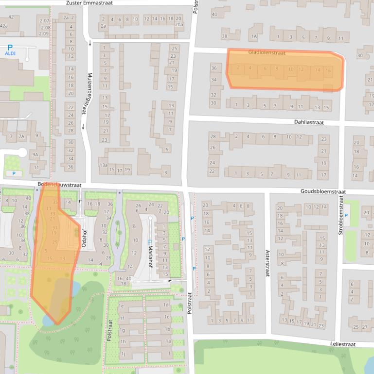 Kaart van postcodegebied 6942VP.