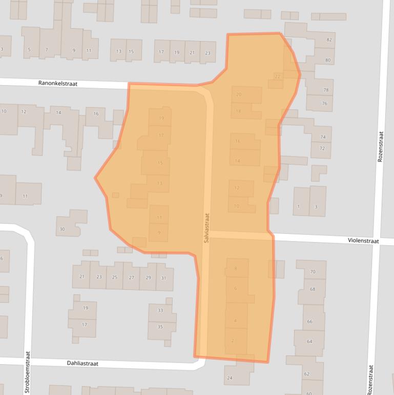 Kaart van postcodegebied 6942WB.