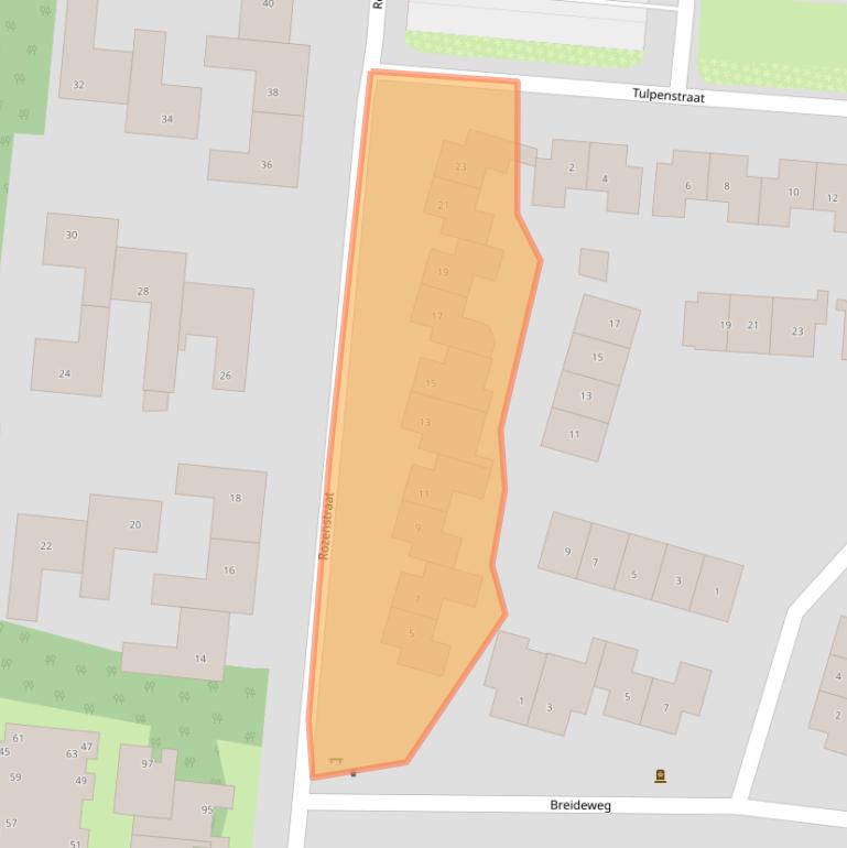 Kaart van postcodegebied 6942WD.