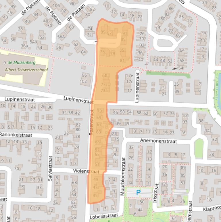 Kaart van postcodegebied 6942WG.