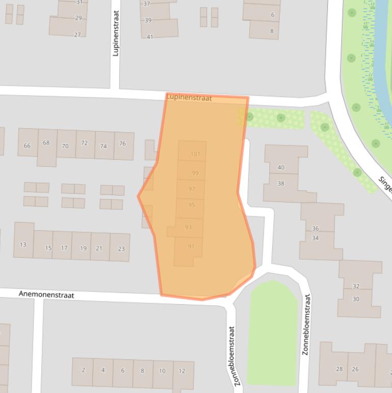 Kaart van postcodegebied 6942WZ.