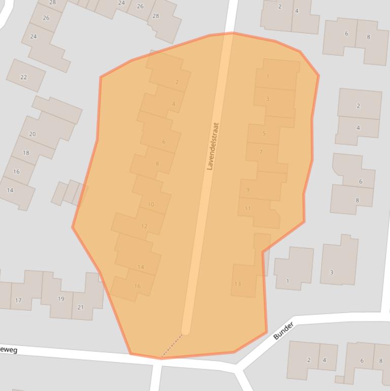 Kaart van postcodegebied 6942XP.