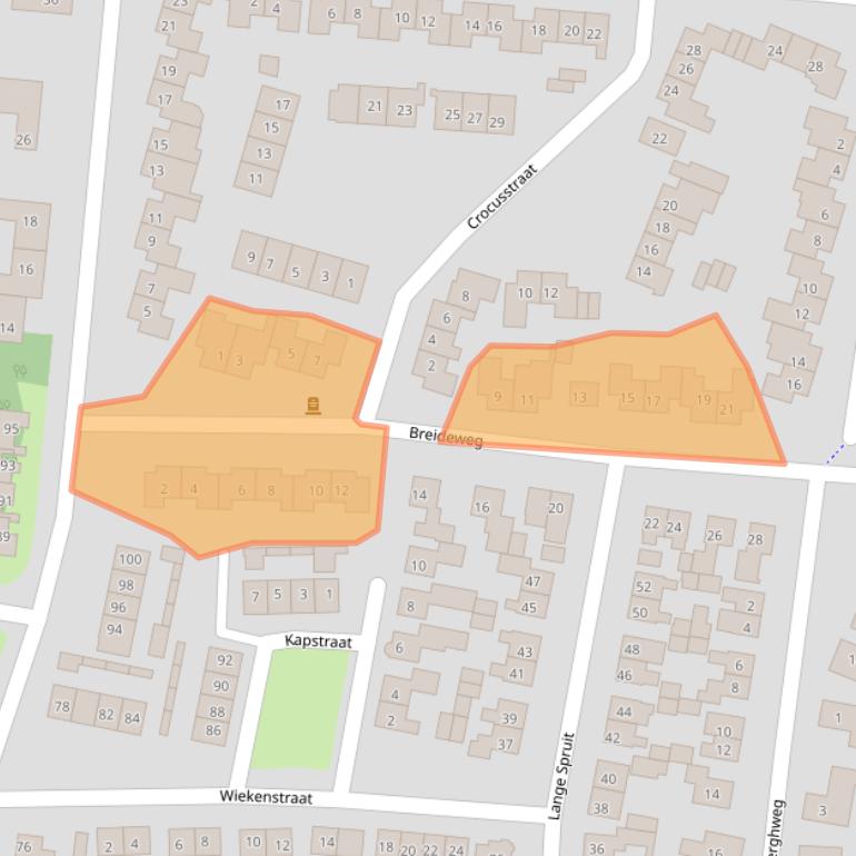 Kaart van postcodegebied 6942XV.