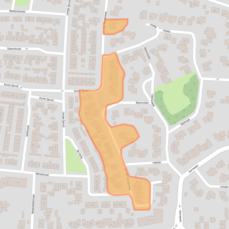 Kaart van postcodegebied 6942ZL.