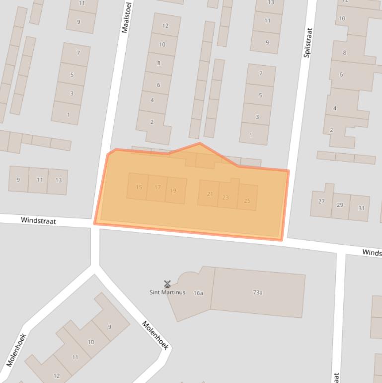 Kaart van postcodegebied 6942ZS.