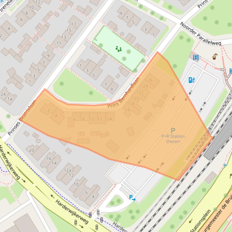 Kaart van postcodegebied 6951AC.