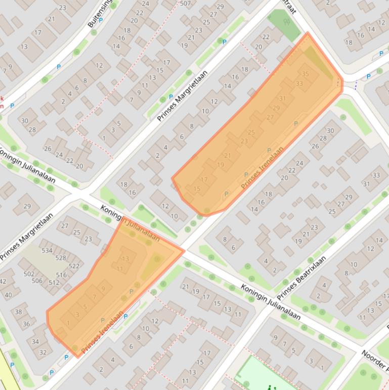 Kaart van postcodegebied 6951AG.