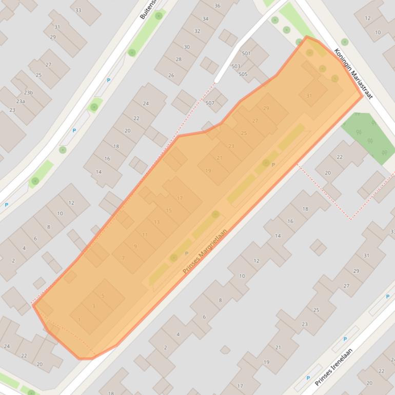Kaart van postcodegebied 6951AJ.