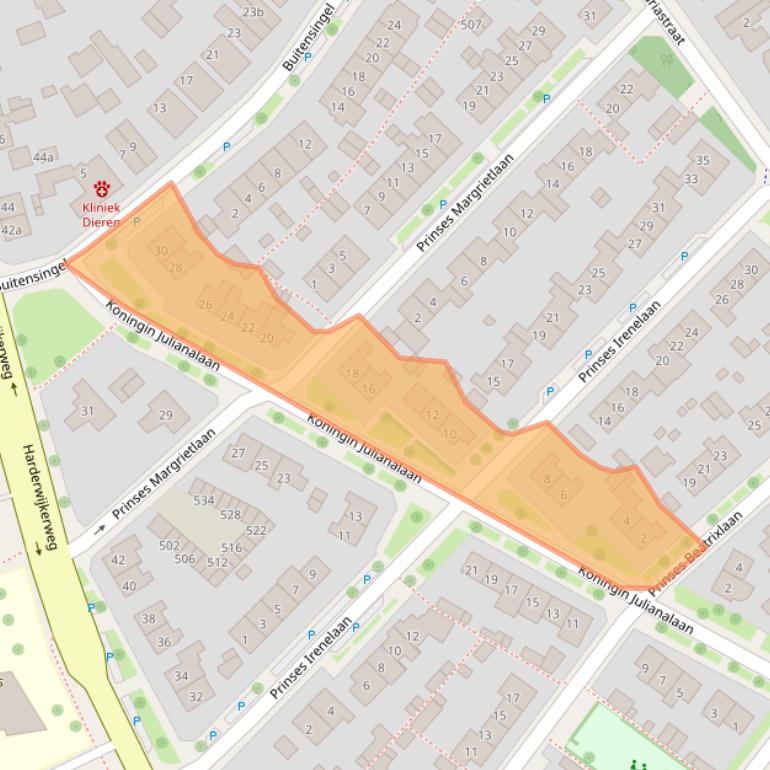 Kaart van postcodegebied 6951AM.