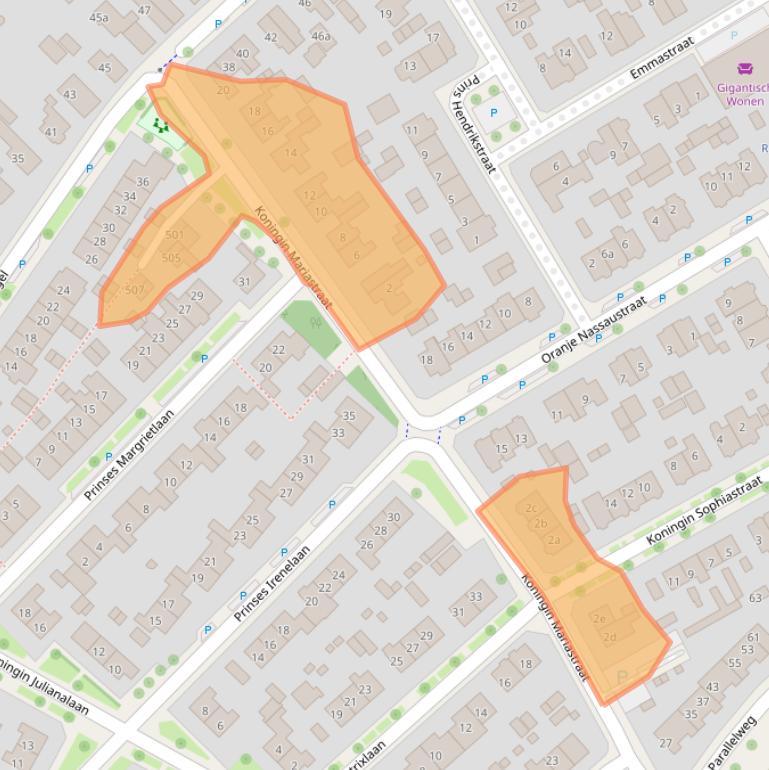 Kaart van postcodegebied 6951AN.